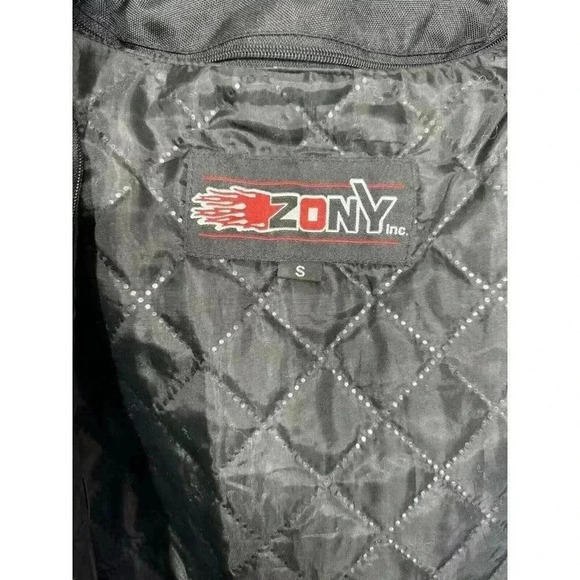 Zony Jacket Womens Small Black/Purple Motorcycle Riding Moto Removable Lining - Picture 4 of 9